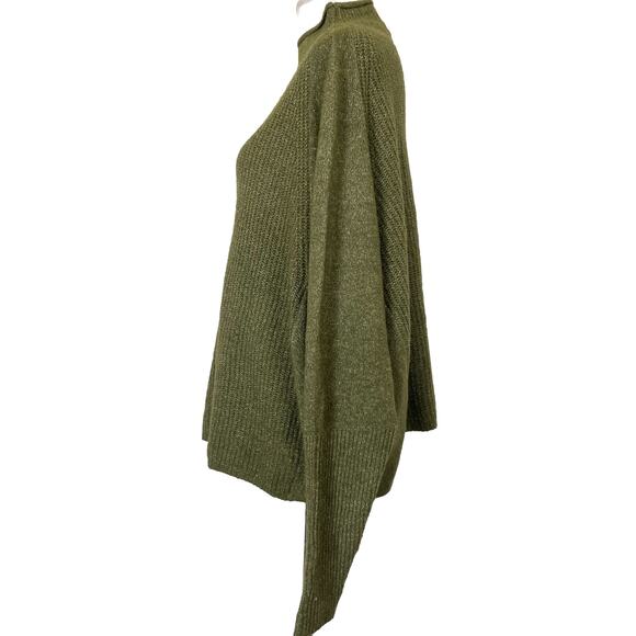 Able Women’s Sweater Heather Green Slouchy Comfy Pullover Mock Neck Harriet 1X - Picture 3 of 11